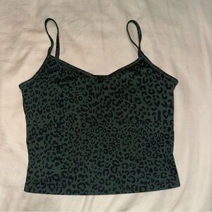 GapFit Blackout Technology Leopard Print Cami Top Size Small